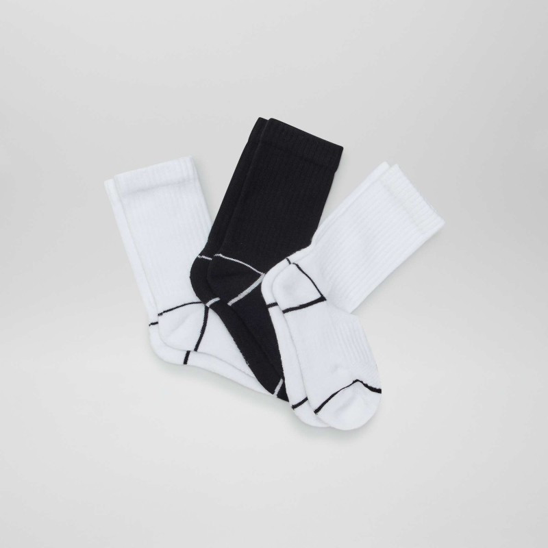 Chaussettes de sport - Blanc/noir