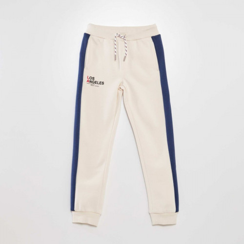 Jogging en molleton color-block - Blanc