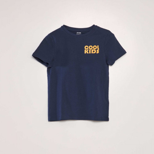 T-shirt imprimé en coton - Bleu