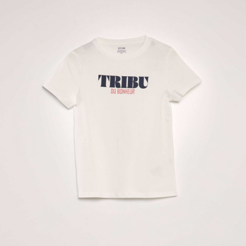 T-shirt imprimé en coton - Blanc