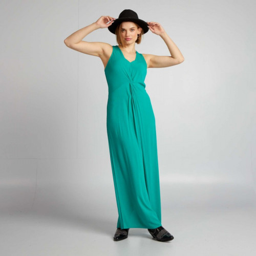 Robe longue torsadée - Vert