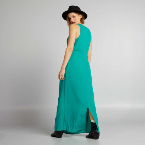 Robe longue torsadée - Vert