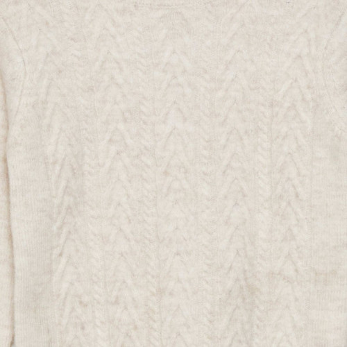 Pull en maille torsadée - Beige