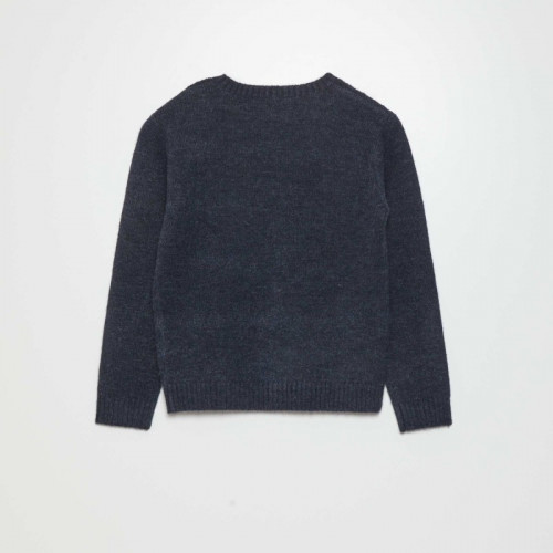 Pull en maille torsadée - Bleu