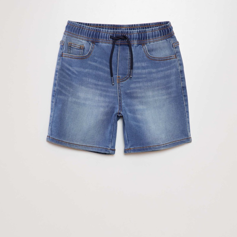 Bermuda en jean stretch - Bleu