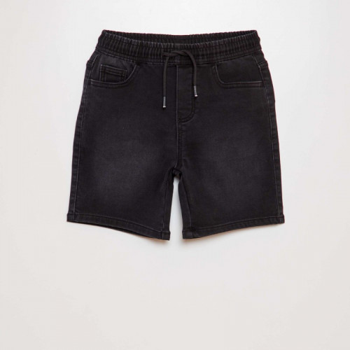 Bermuda en jean stretch - Noir