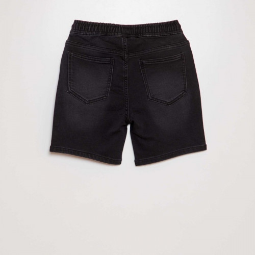 Bermuda en jean stretch - Noir