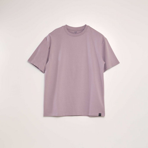 T-shirt en coton uni - Violet