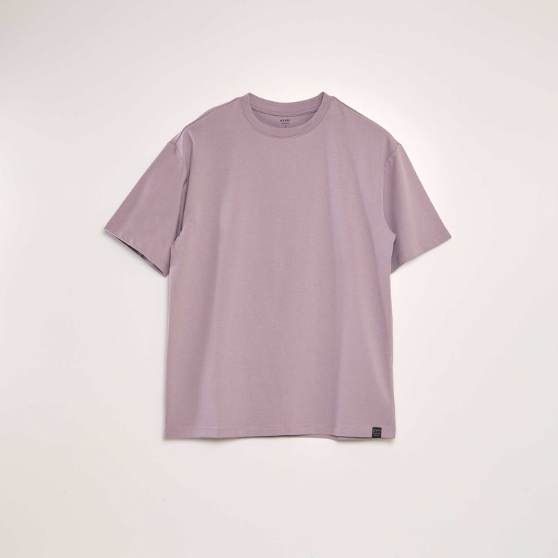 T-shirt en coton uni - Violet