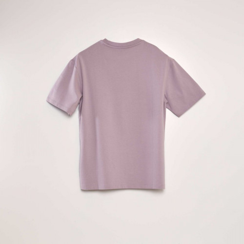 T-shirt en coton uni - Violet