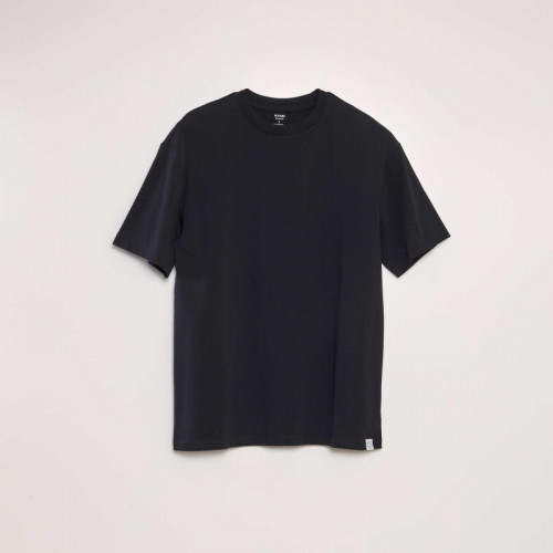 T-shirt en coton uni - Noir