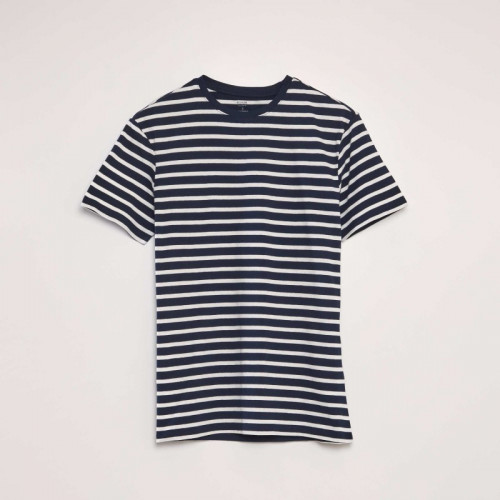 T-shirt marinière en coton - Bleu/blanc