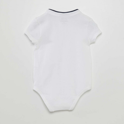 Body col mao en jersey - Blanc