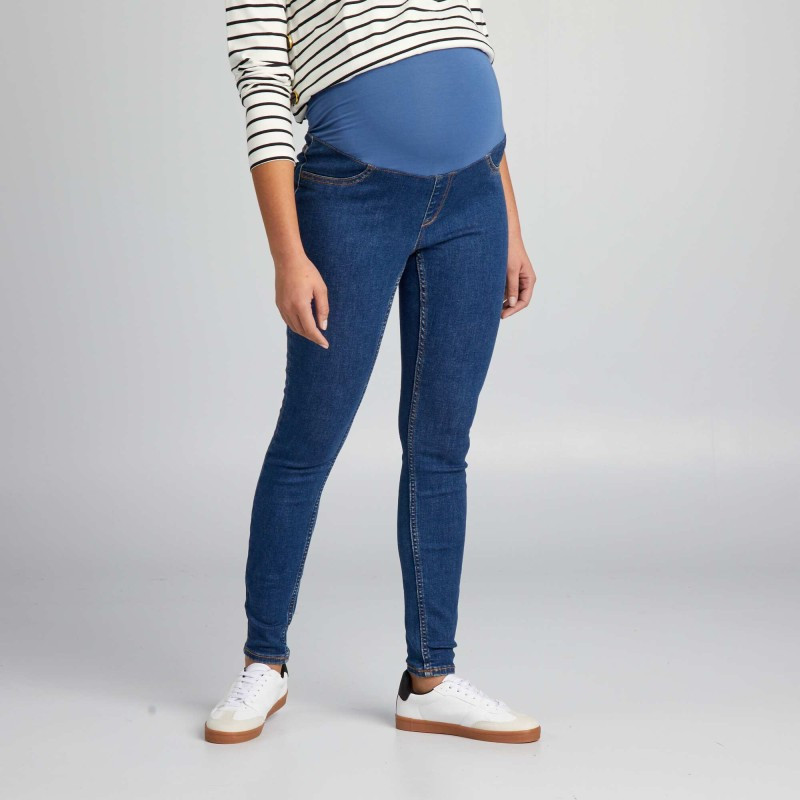 Jegging grossesse avec bandeau - Bleu