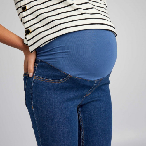 Jegging grossesse avec bandeau - Bleu