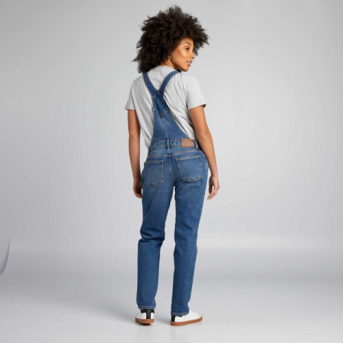 Salopette de grossesse en denim stretch - Stone