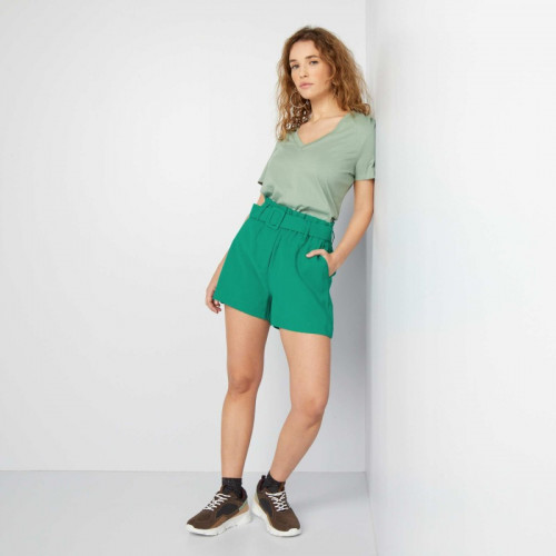 Short à ceinture - Vert