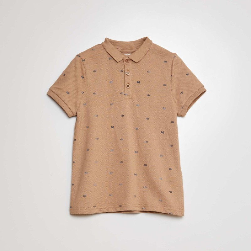 Polo à motif - Beige