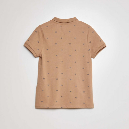 Polo à motif - Beige