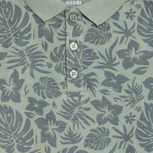 Polo à motif - Bleu