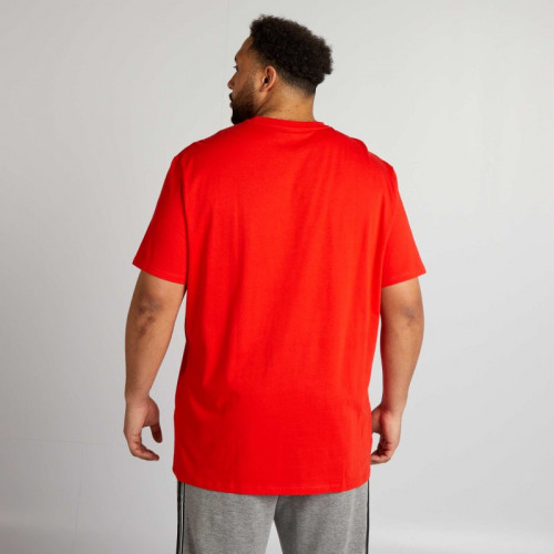 T-shirt uni en maille jersey - Rouge