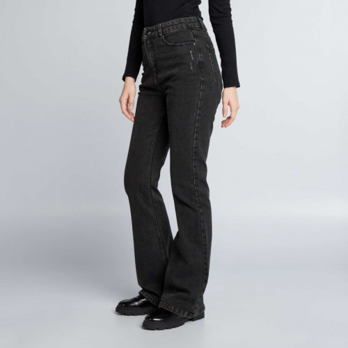 Jean flare/bootcut à taille haute - Noir