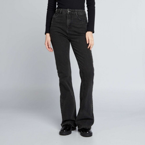 Jean flare/bootcut à taille haute - Noir