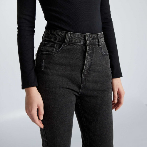 Jean flare/bootcut à taille haute - Noir