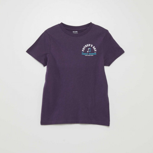 T-shirt en coton imprimé - Violet