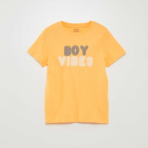 T-shirt en coton imprimé - Jaune