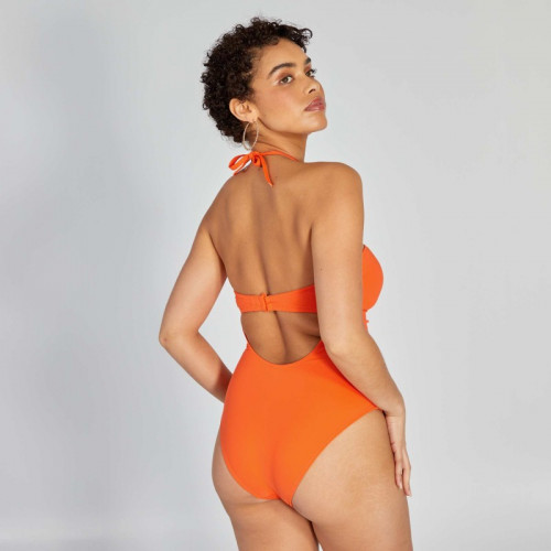 Maillot de bain 1 pièce découpes - Orange