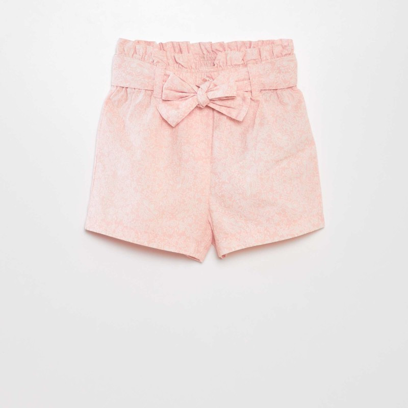 Short en voile de coton - Rose