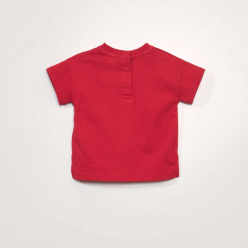 T-shirt en maille jersey manches courtes - Rouge