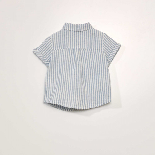 Chemise à 'rayures' - Blanc/bleu