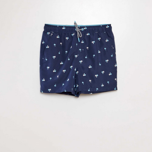 Short de bain à motif - Marine