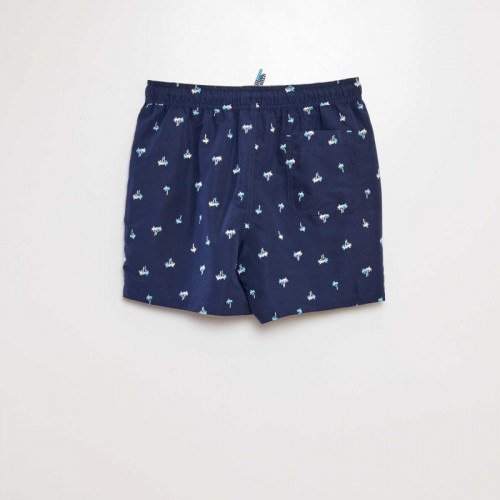 Short de bain à motif - Marine