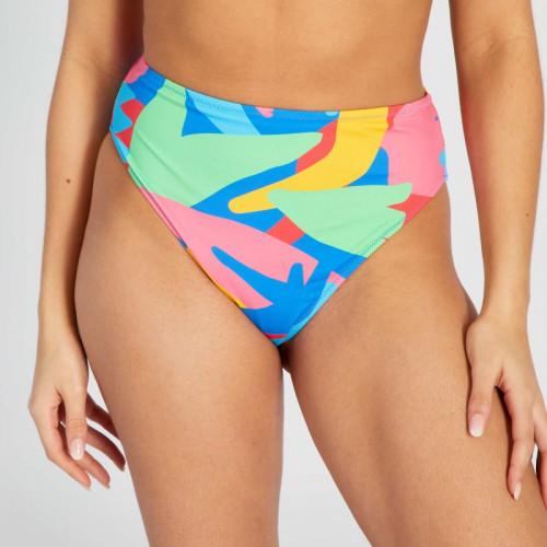 Bas de maillot de bain tanga colorblock - Multicolore