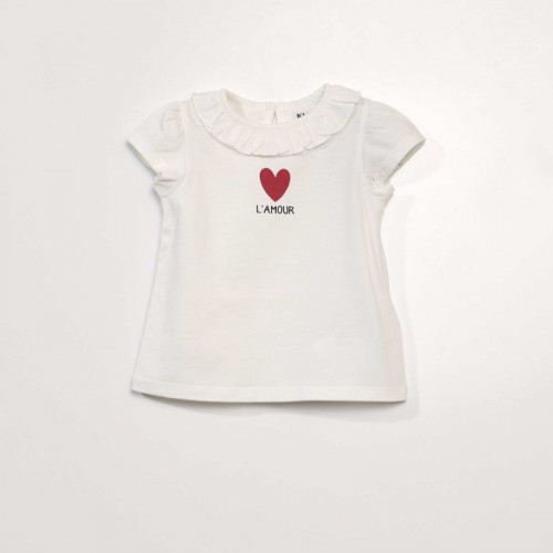 Ensemble bébé t-shirt + bloomer - 2 pièces - Blanc