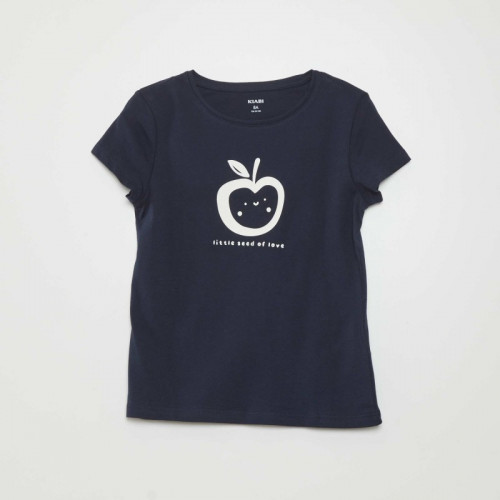 T-shirt imprimé manches courtes - Bleu