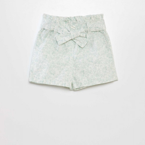 Short en voile de coton - Vert