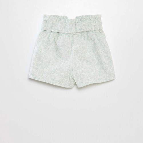 Short en voile de coton - Vert