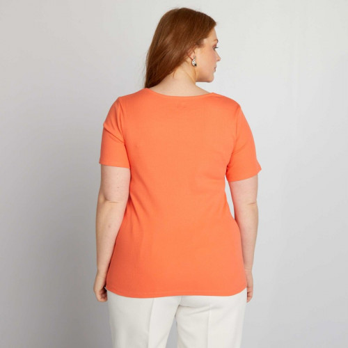 T-shirt torsadé - Orange