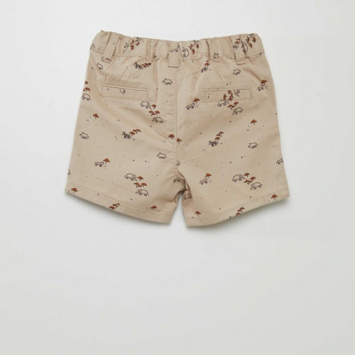 Short chino en twill - Beige savane