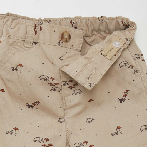 Short chino en twill - Beige savane