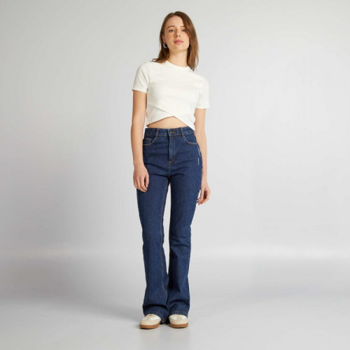 Jean flare/bootcut à taille haute - Bleu brut