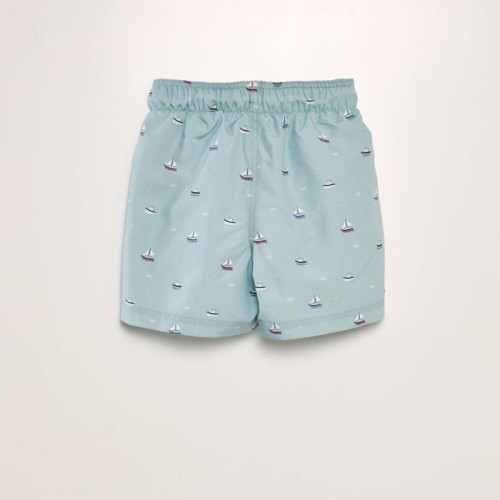 Short de bain imprimé - Bleu turquoise