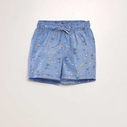 Short de bain imprimé - Bleu moyen