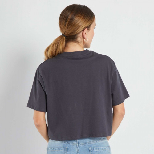 T-shirt 'Stitch' 'Disney'  Cropped et oversize - Gris anthracite