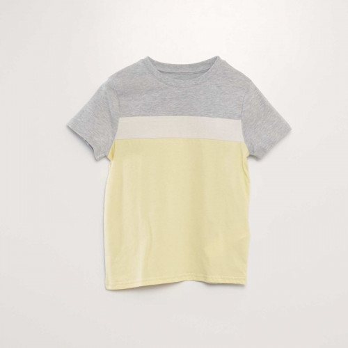 Tee-shirt colorblock - Jaune