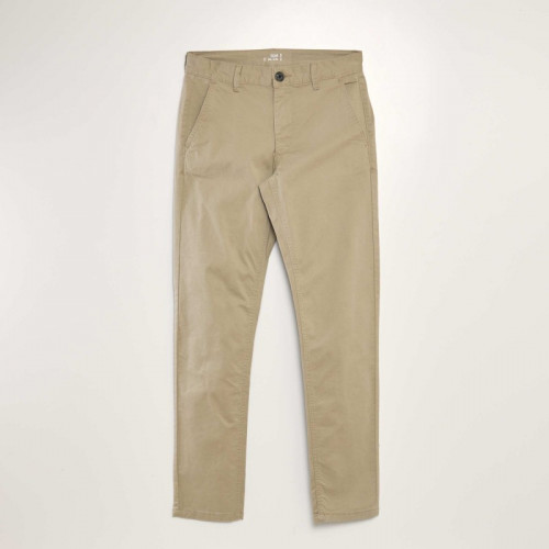 Pantalon chino slim - Beige